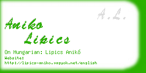 aniko lipics business card