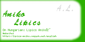 aniko lipics business card
